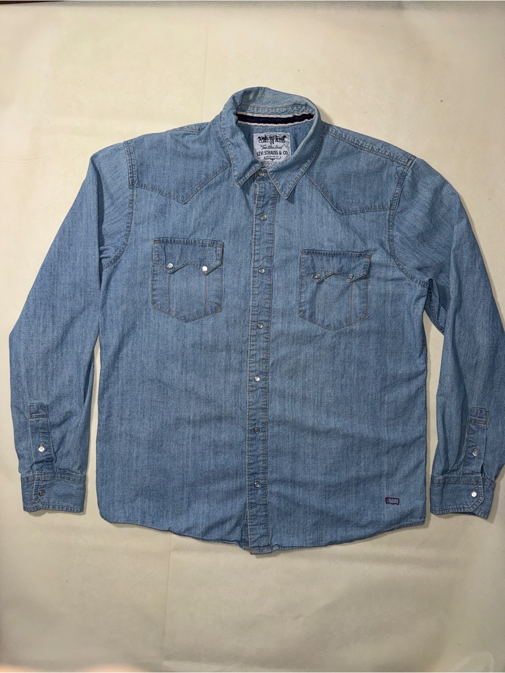 Levi's Light Blue Denim Western Button-Up Shirt